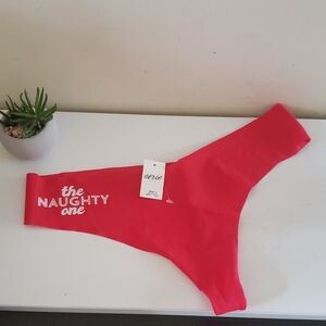 AERIE NWT Seamless Thong Panty - The Naughty One - L